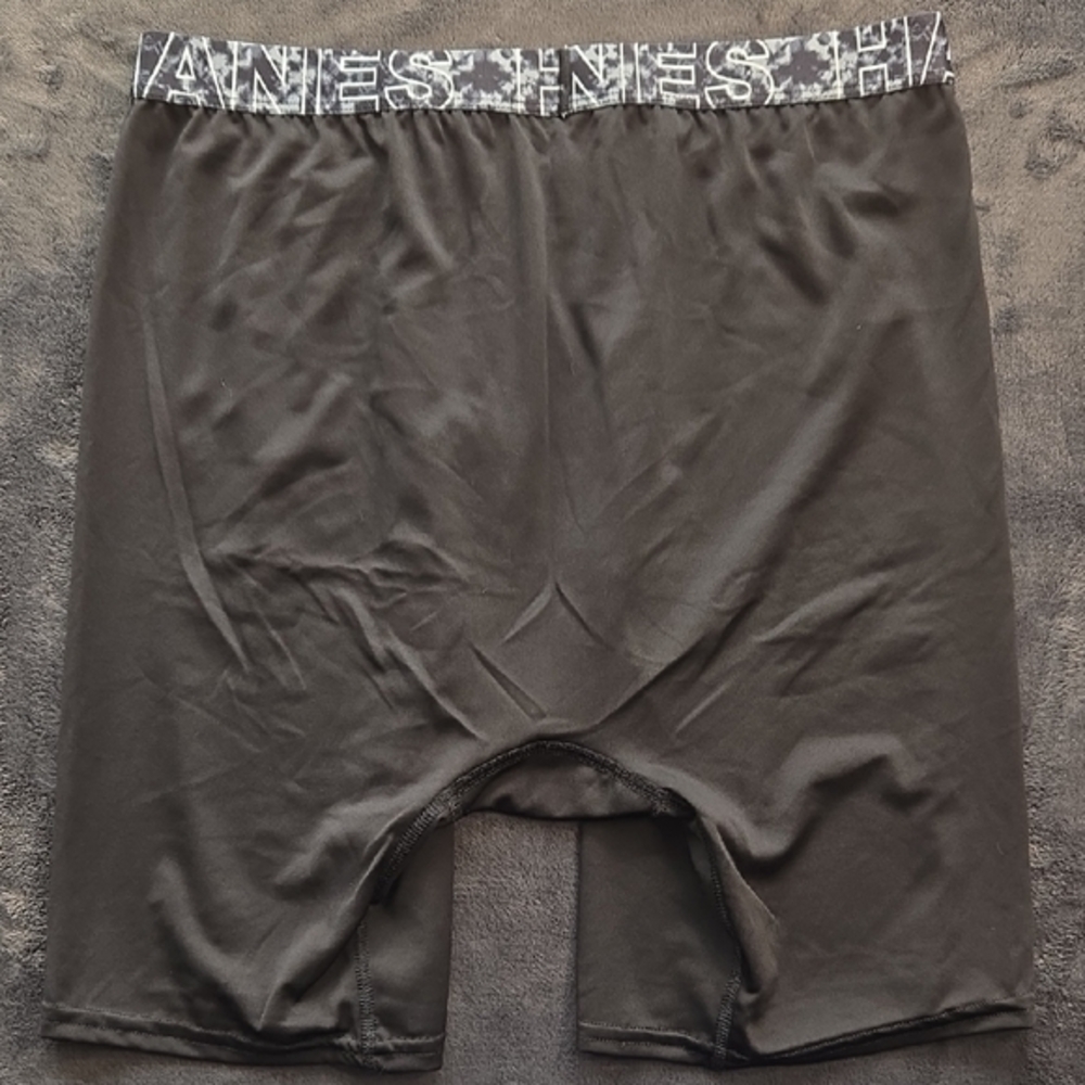 Hanes Black Boxer Briefs with Elastic Waistband - Picture 4 of 5